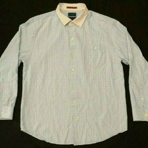 Tommy Bahama Blue Textured Long Sleeve Button Up D